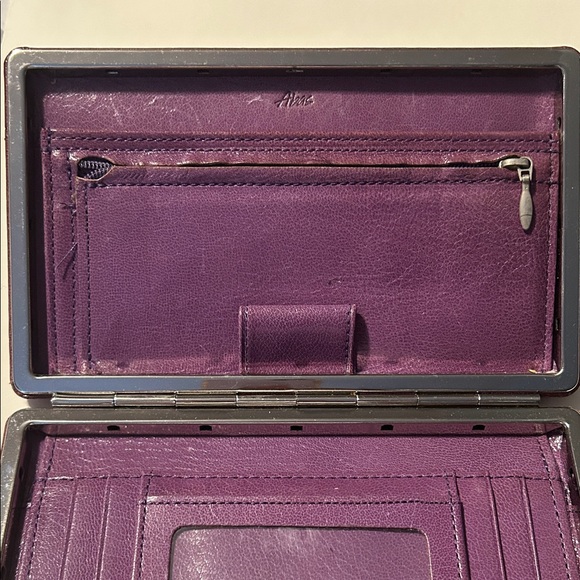 Purple Abas leather wallet - Picture 3 of 5